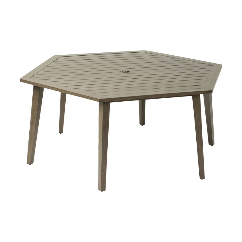 Img Everlumin Slat Hexagonal Dining Table