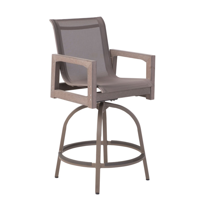 Img San Simeon EverTeak™ Phifer Sling Swivel Bar Chair