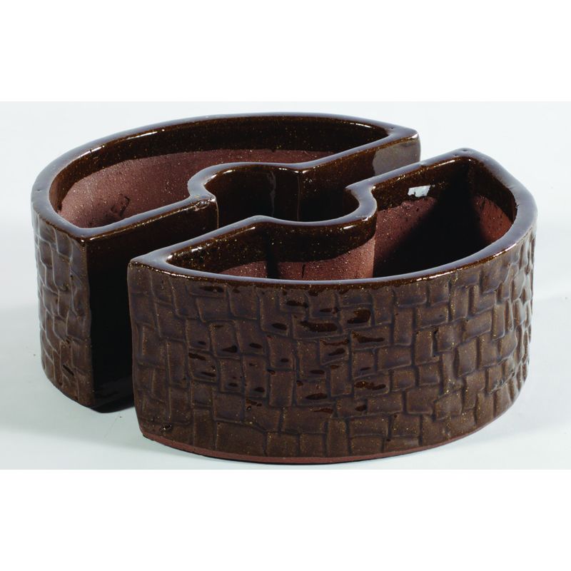 Img Cobblestone Round Umbrella Planter Brown